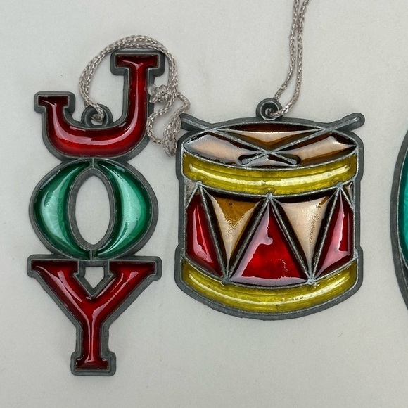 Handmade Sun Catchers Christmas Ornaments 15 Wreath Christmas Tree Train Angel - Picture 10 of 14